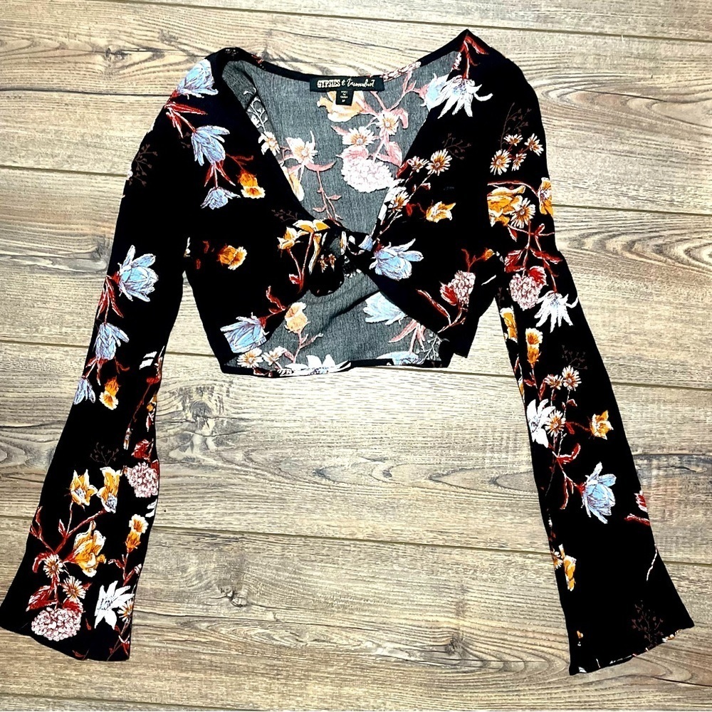Gypsies crop top boho floral